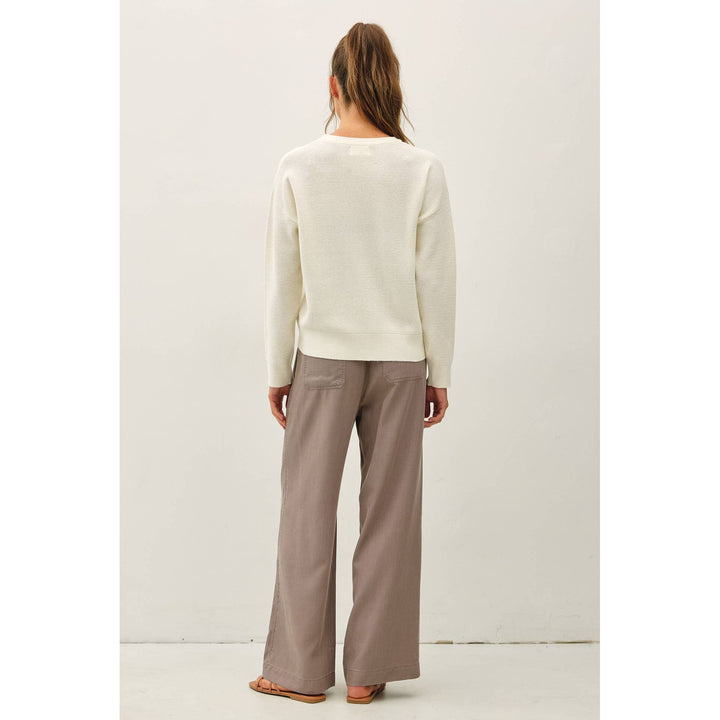 Crew Neck Sweater-Ivory