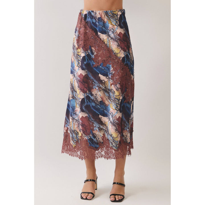 Abstract Midi Skirt