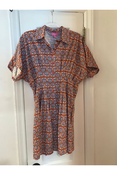 Aureum Tile Print Dress