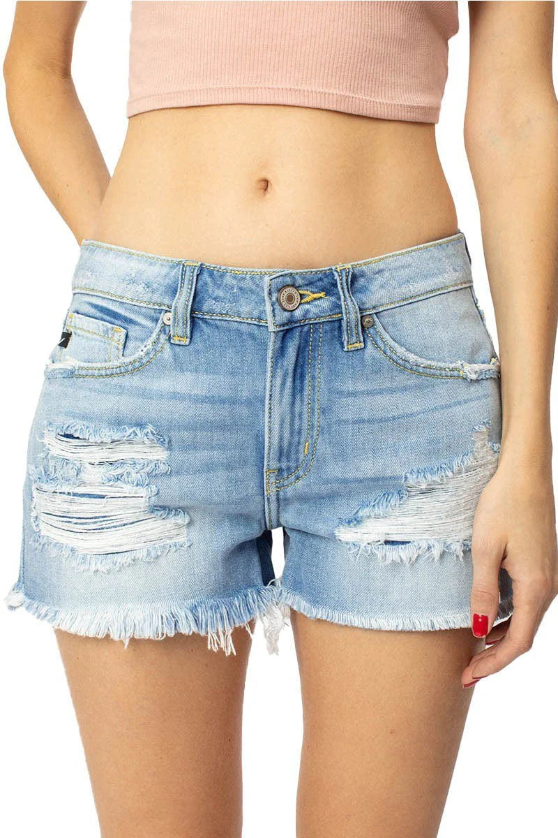 Kancan Denim Shorts Light Wash Jrs