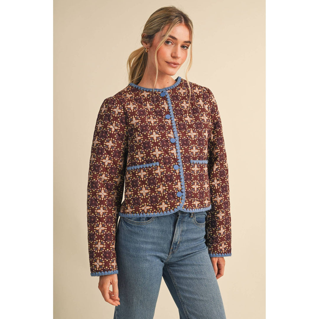 Quilted Floral Jacket