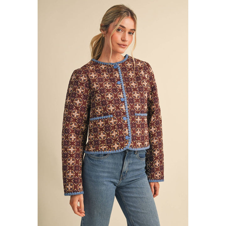 Quilted Floral Jacket