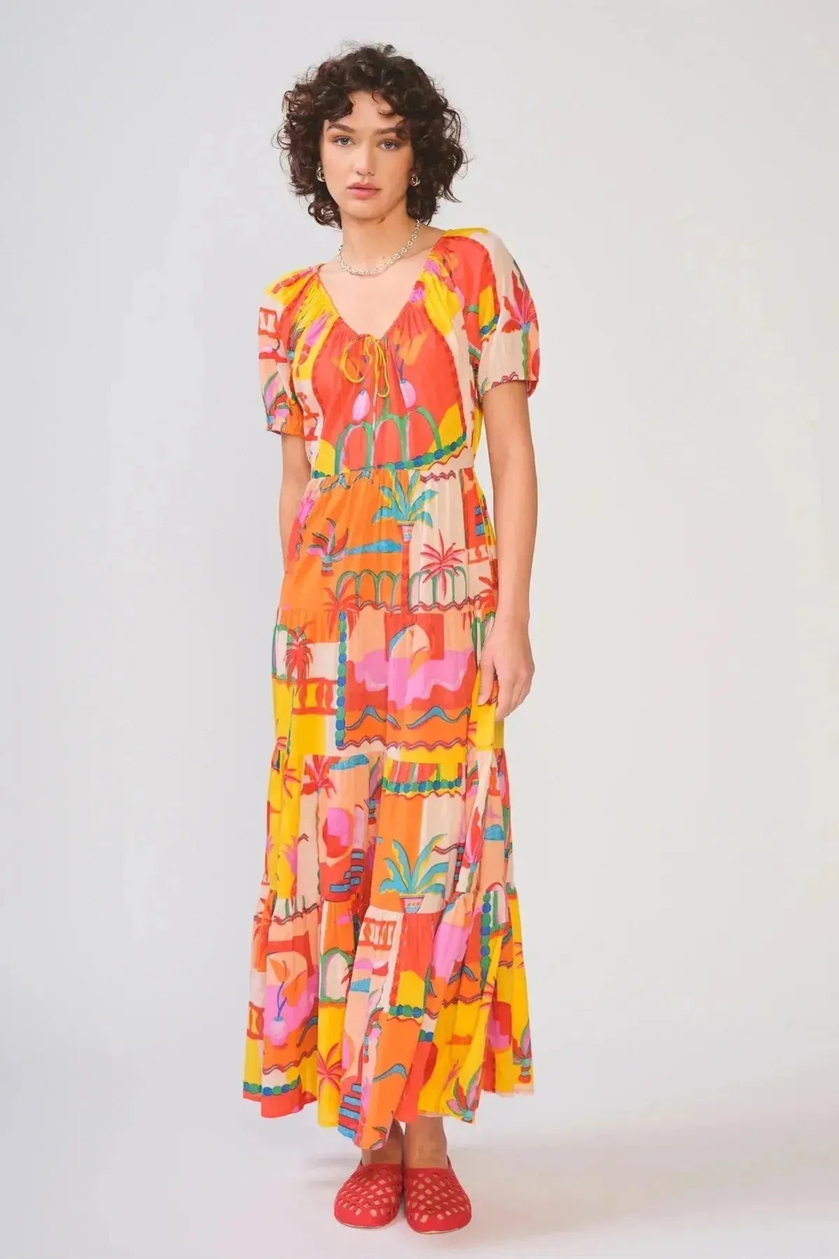Ayana Tropical Palms Dress