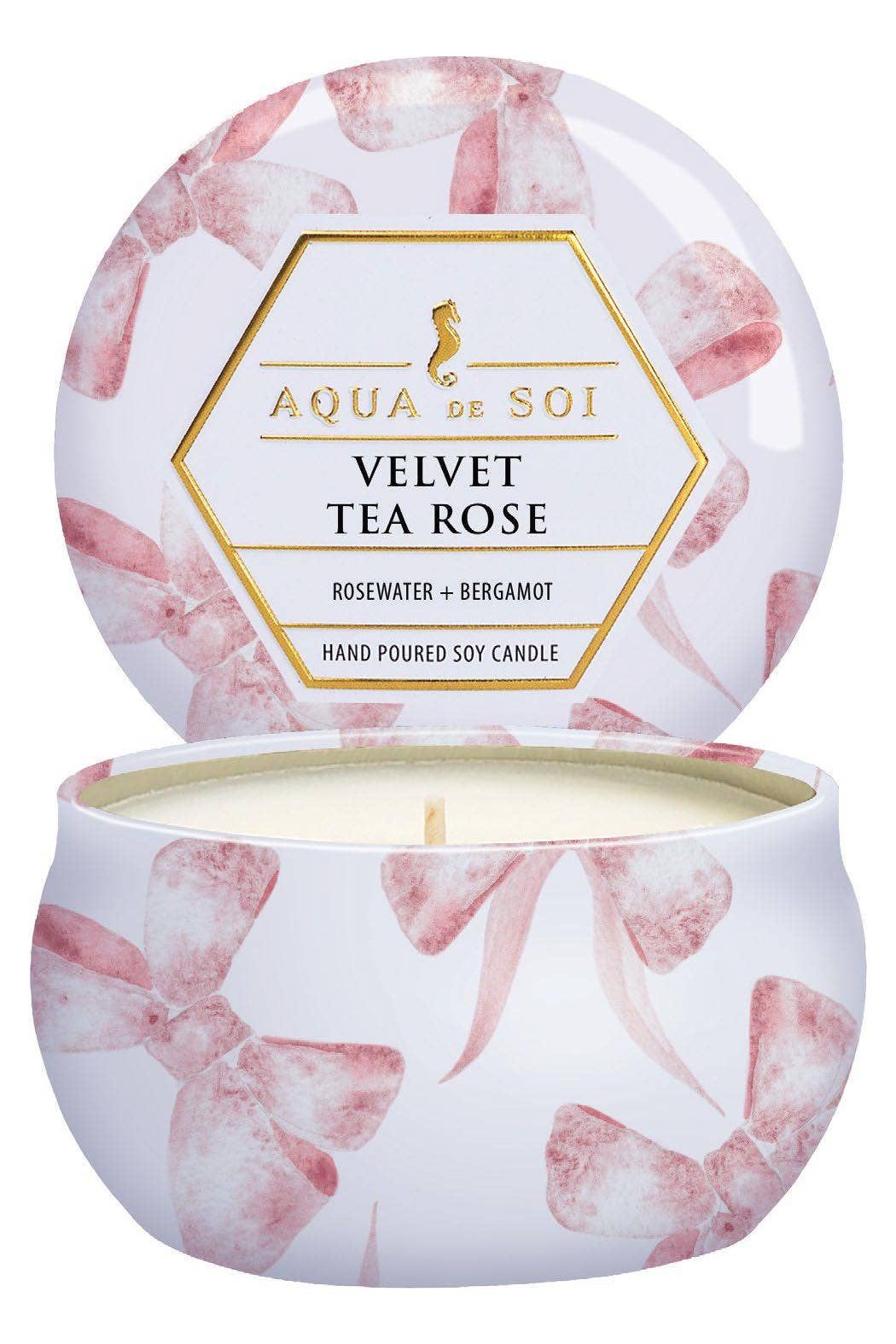 The SOi Company - Velvet Tea Rose 4oz Aqua De SOi Candle Tin