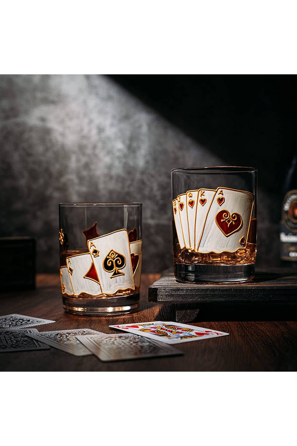 Playing Card Cocktail Glasses S/2