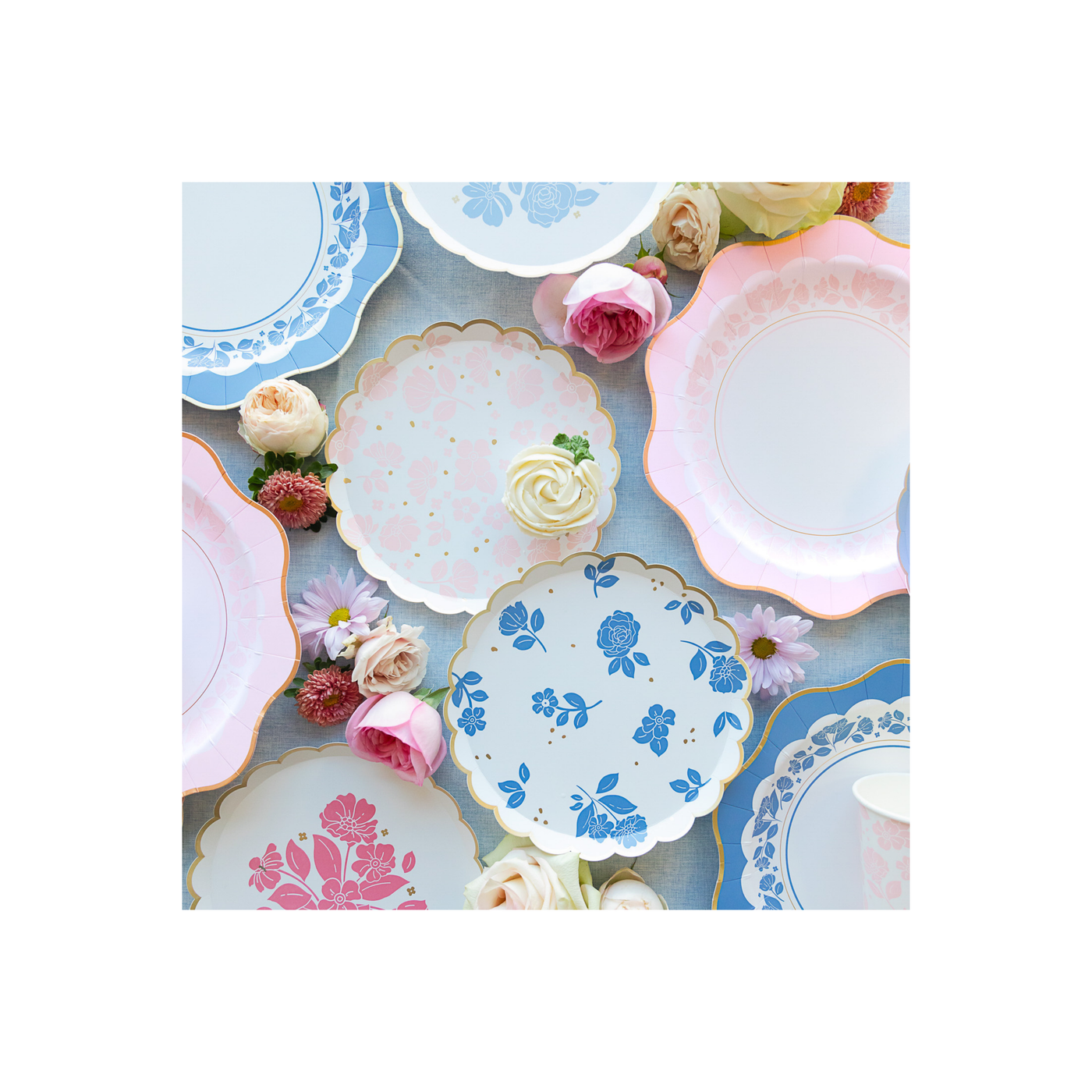 Belle Blue Dessert Plates