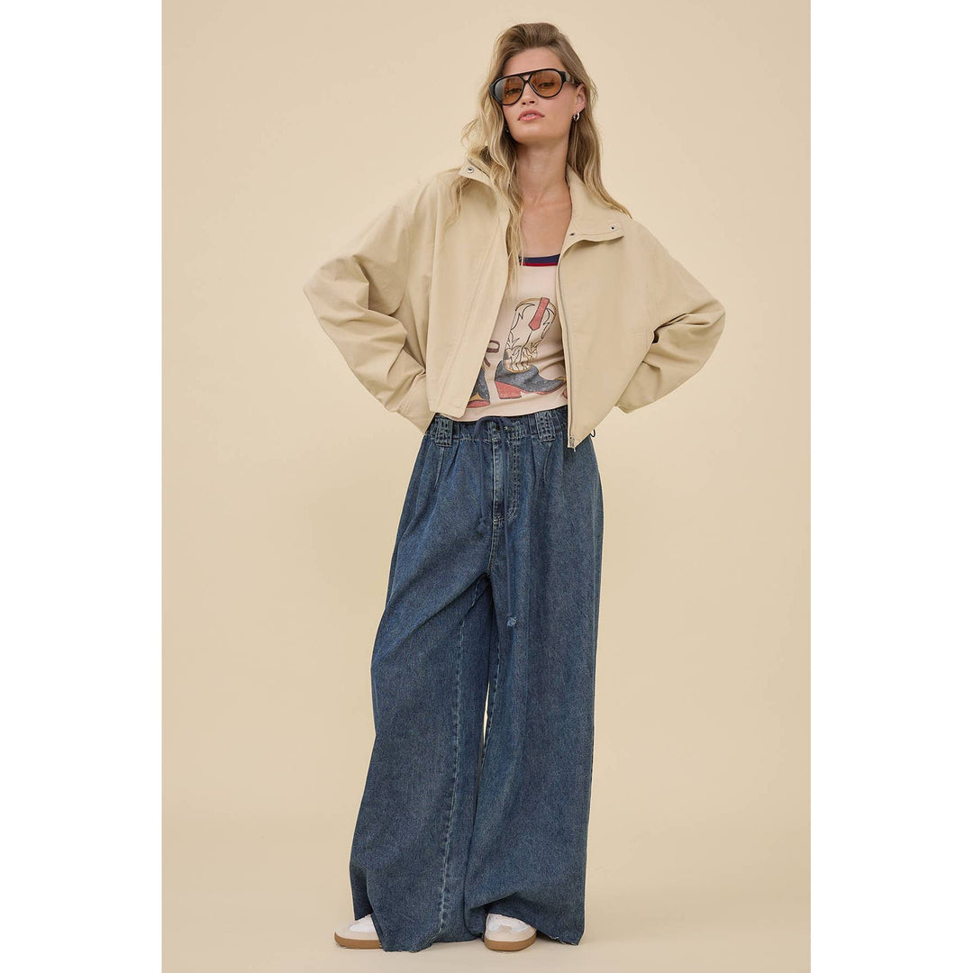 Drawstring Track Jacket