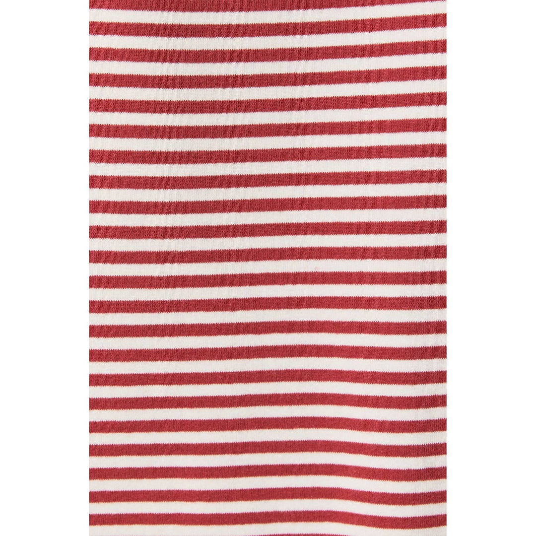 Mock Neck Striped Sweatshirt