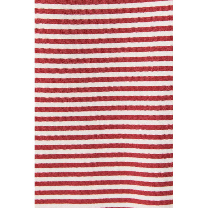 Mock Neck Striped Sweatshirt