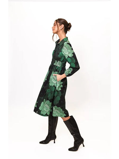 Ellora Dress in Forest Tonal Floral