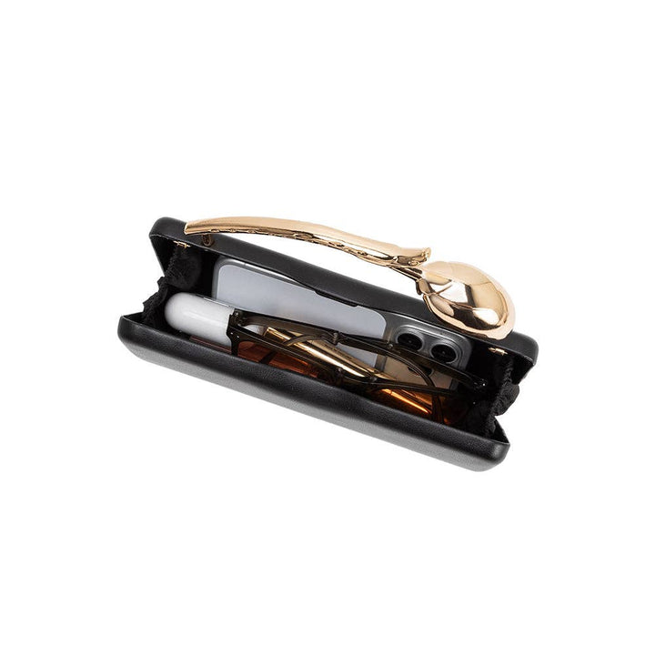 Belle Sculptural Top Bag-Black