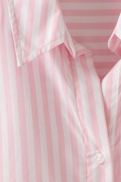 Urban Daizy - Striped Shirt: Light PINK