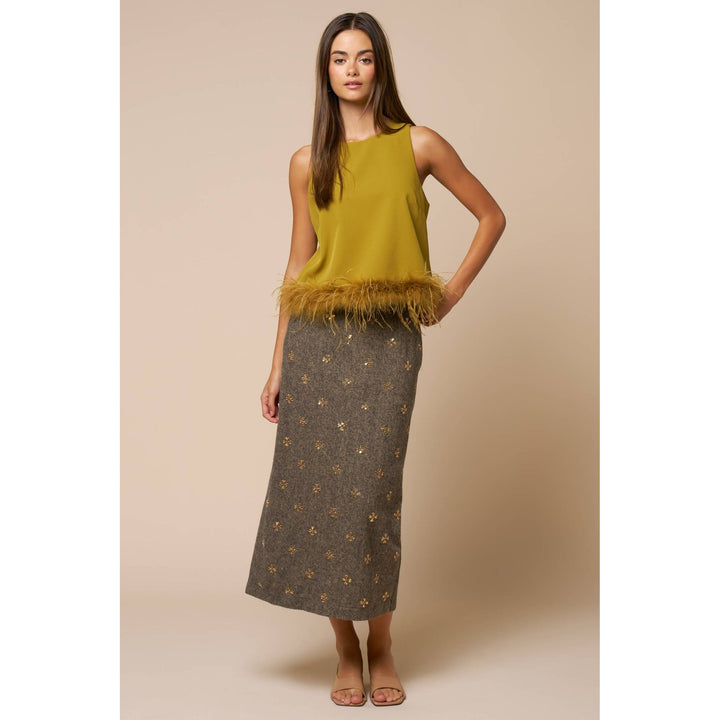 Tweed Midi Skirt
