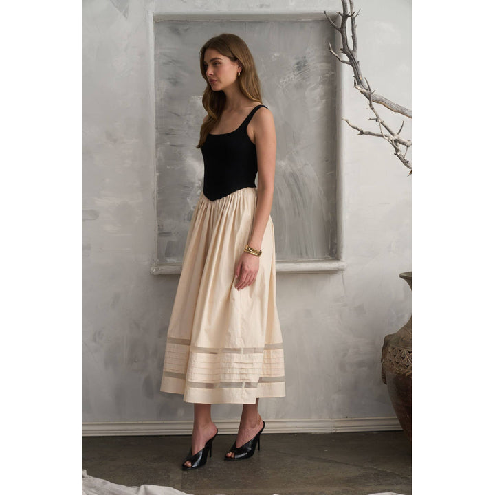 Basque Midi Dress