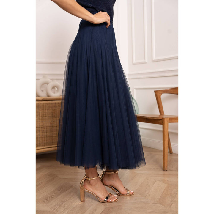 Navy Tulle Skirt