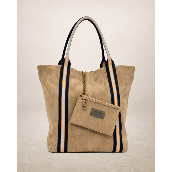 Suede Leather Tote Bag