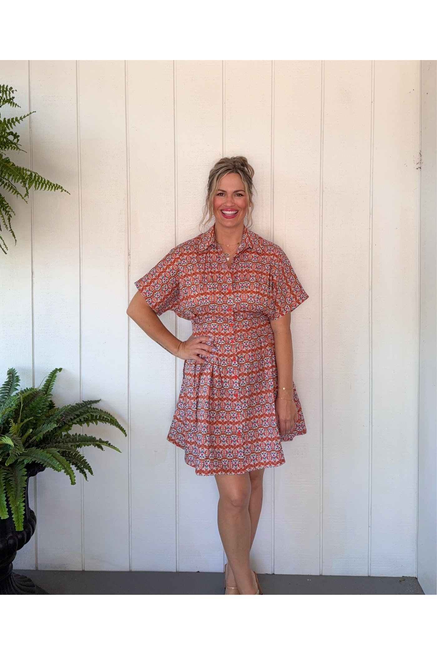 Boho Tile Twyla Short Dress