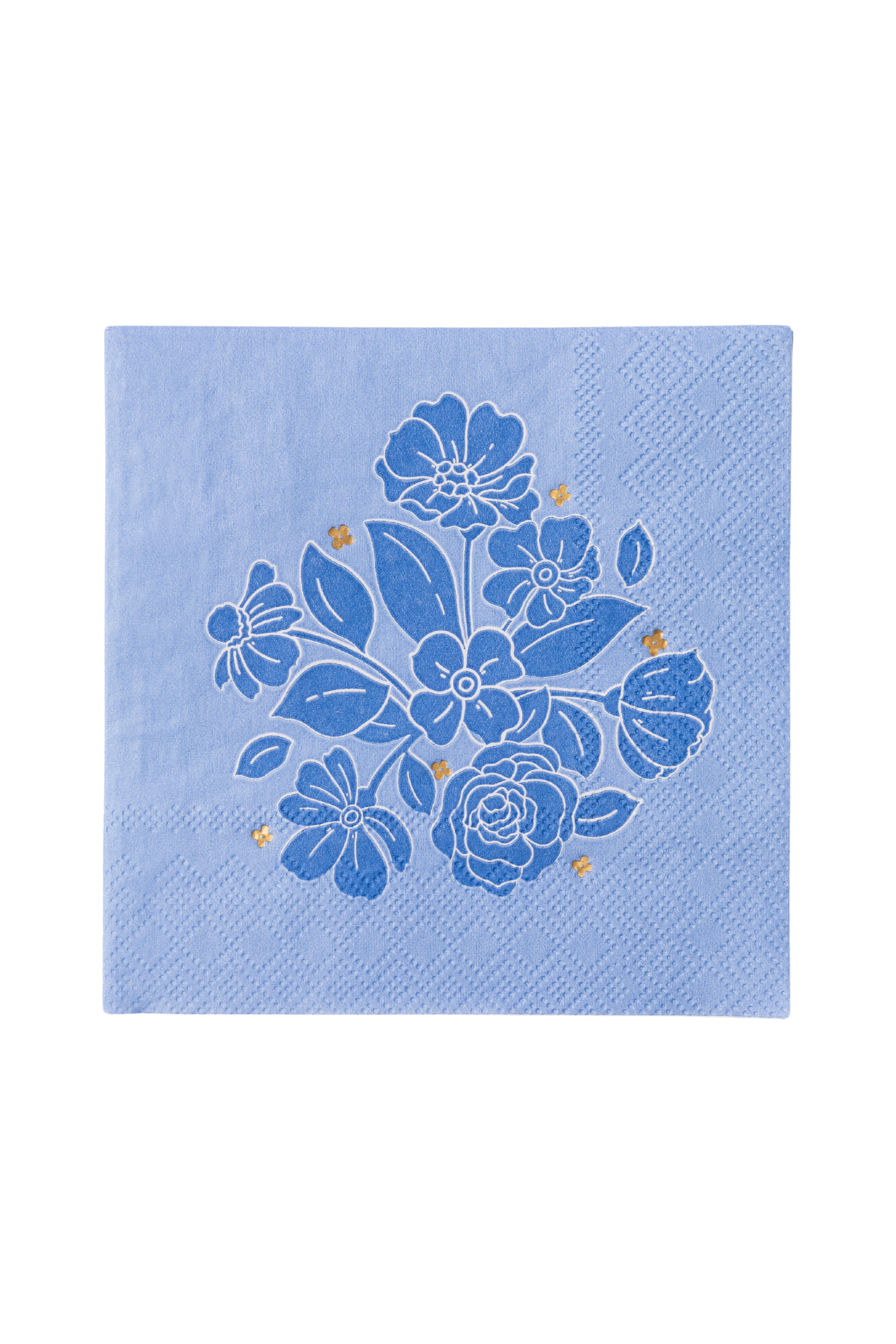Bonjour Fête - BELLE BLUE ELEGANT FLORAL COCKTAIL NAPKINS