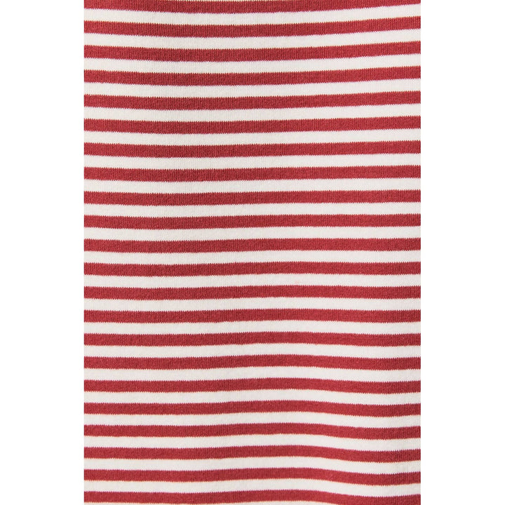 Striped Drawstring Mid Rise Knit Shorts