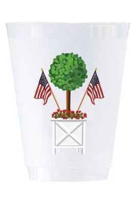 Patriotic Topiary Frost Free Cups