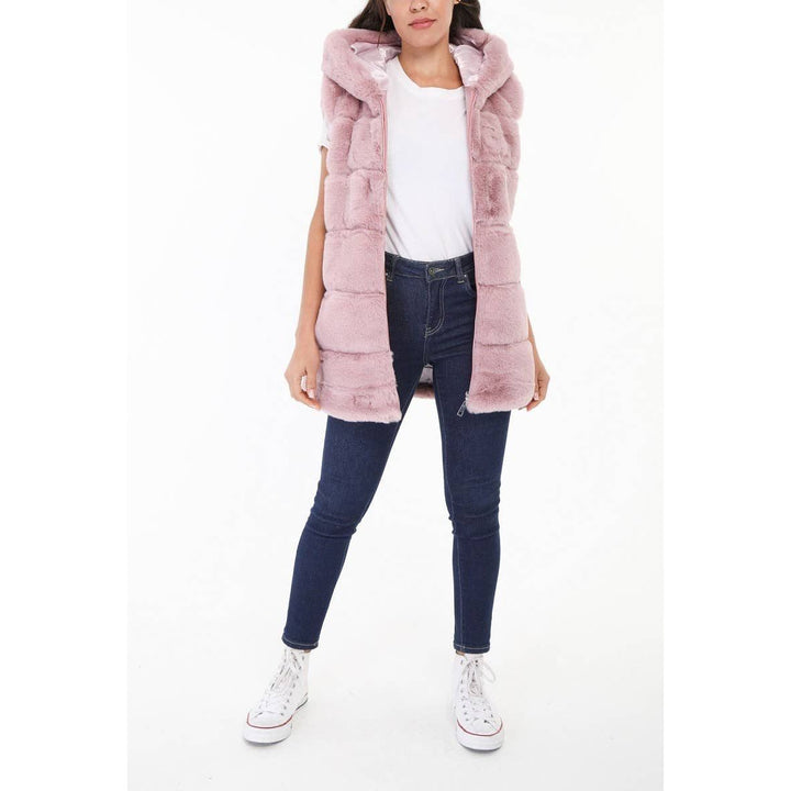 Luxe Faux Fur Vest-Soft Pink