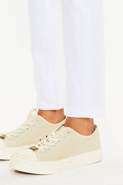 Kan Can USA - OPEN PACK HIGH RISE SLIM STRAIGHT JEANS-KC11252WT: WHITE / 5/26