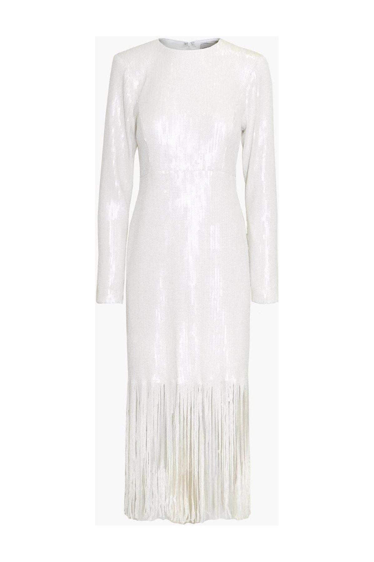 Matte White Sequin Dress