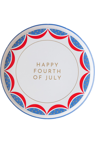 4th of July Desset Plates