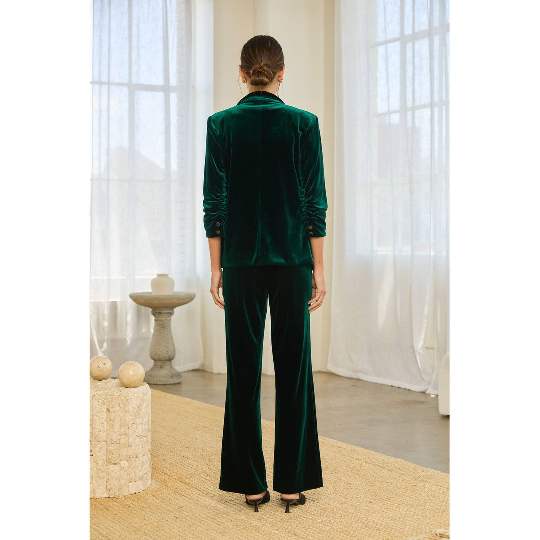 Velvet Blazer Emerald