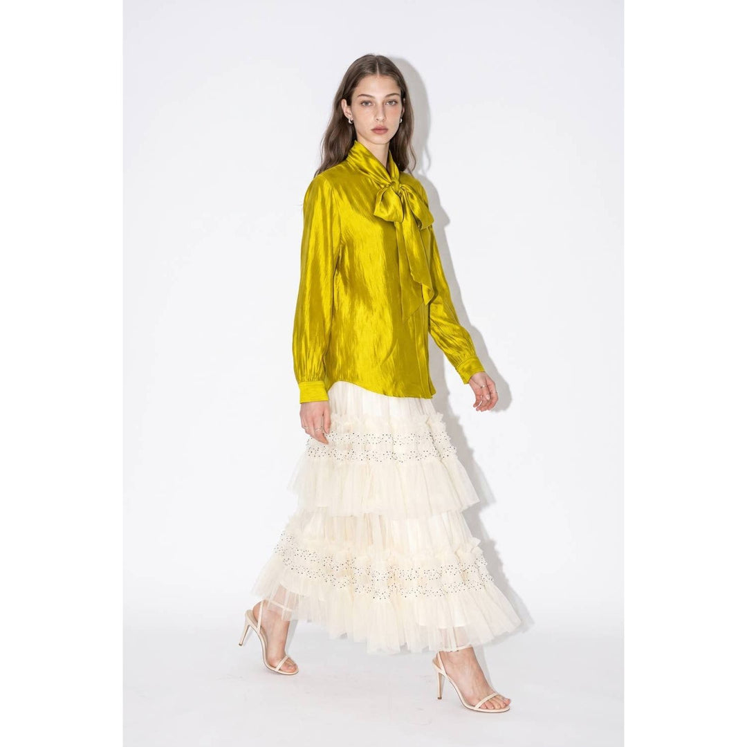 Chartreuse Bow Top