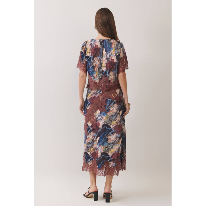 Abstract Midi Skirt
