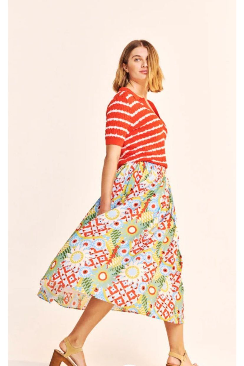 Solvang Sun Geo Printed Maxi Skirt