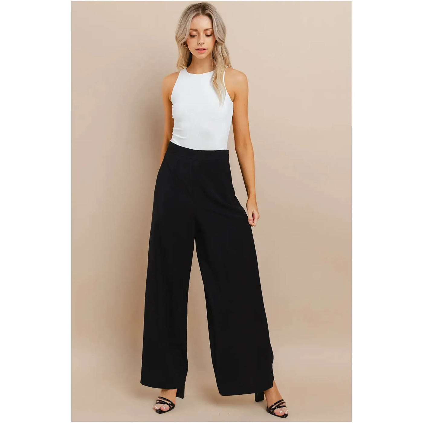 Wide Leg Pants - Black