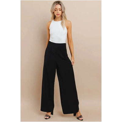 Wide Leg Pants - Black