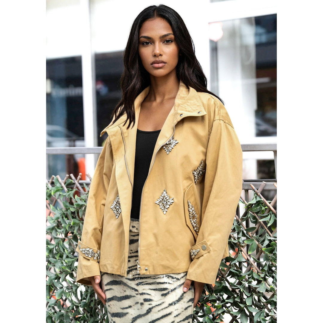 Crystal Embellished Utility Jacket