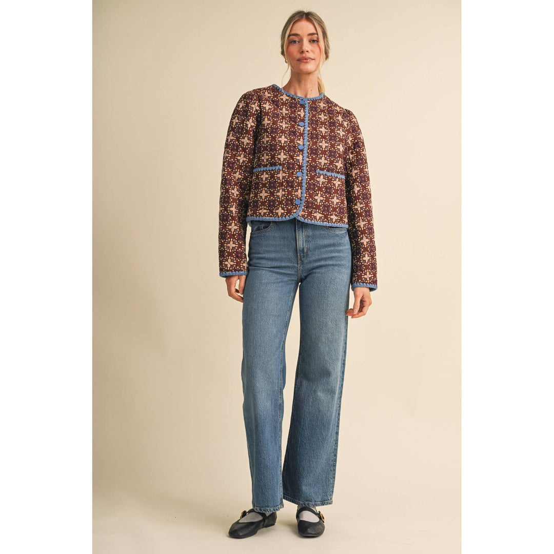 Quilted Floral Jacket