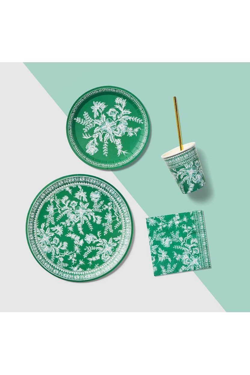 Coterie Party Supplies - Emerald Toile Napkins (25)