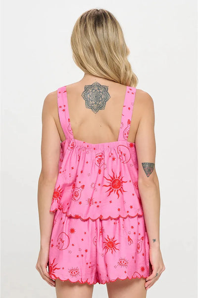 Cosmic Reverie Scalloped Detail Short Set