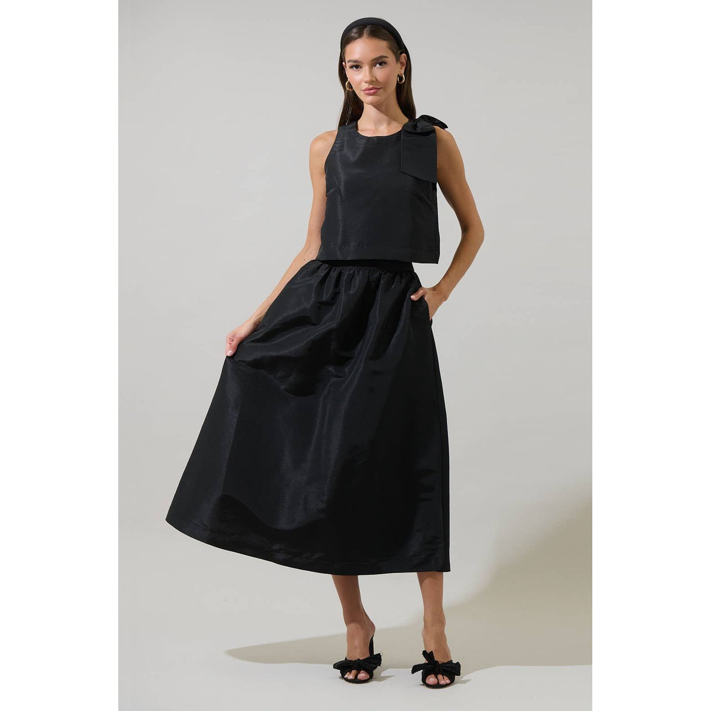 Hestia Party Skirt-Black