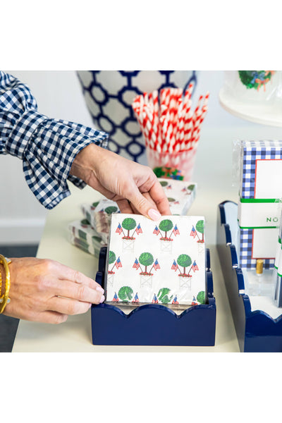 Patriotic Topiary Cocktail Napkins