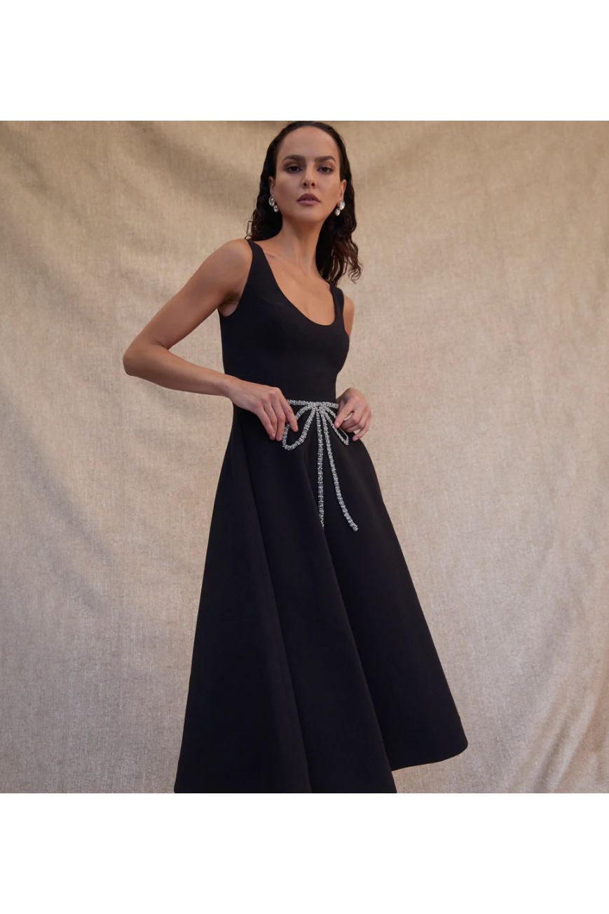 Helena Helsi Black Bow Dress