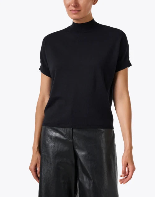 Elliott Lauren Mock Neck Short Sleeve Top