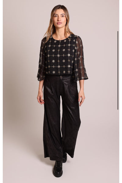 Liza Beaded Embroidered Top