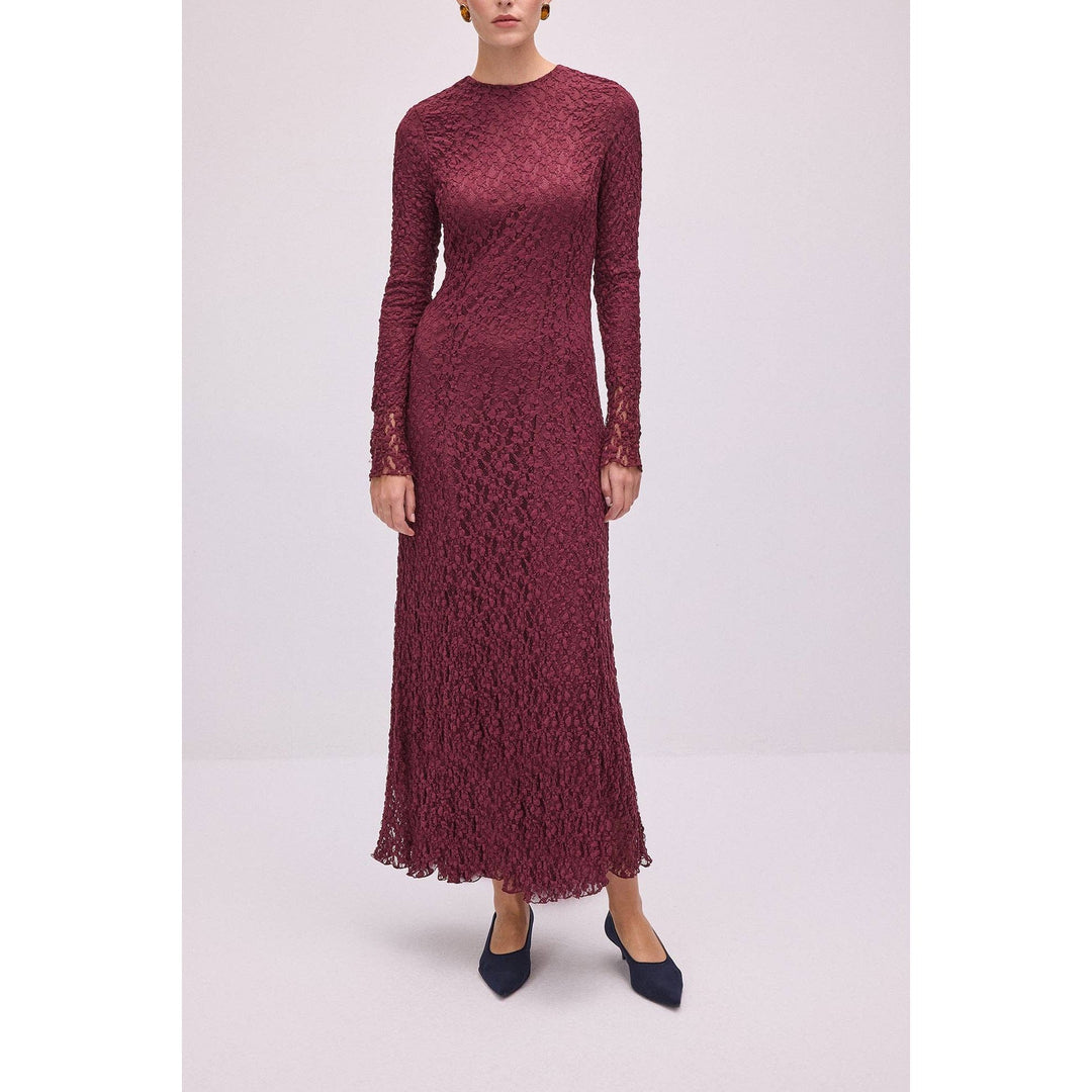 Merlot Lace Maxi Dress