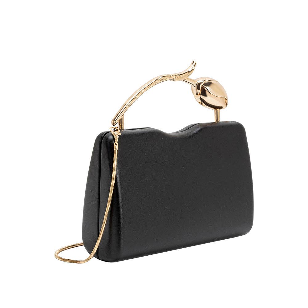 Belle Sculptural Top Bag-Black
