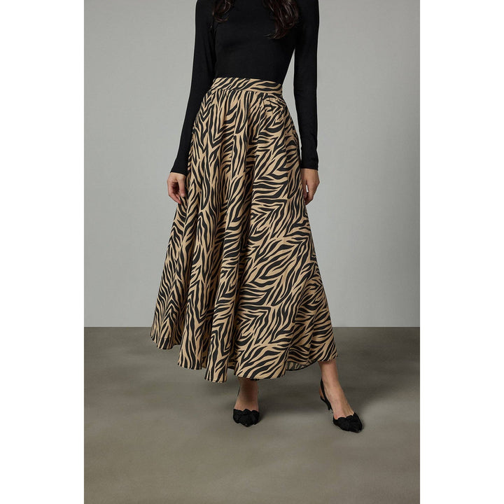 Zebra Maxi Skirt