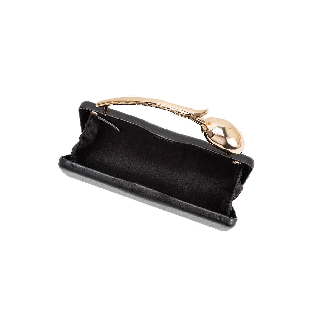 Belle Sculptural Top Bag-Black