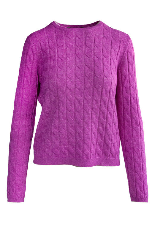 Elliott Lauren Orchid Cable-Knit Sweater