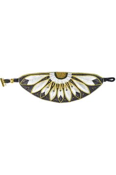 Apache Gold and Silver Embroidered Bracelet Nahua