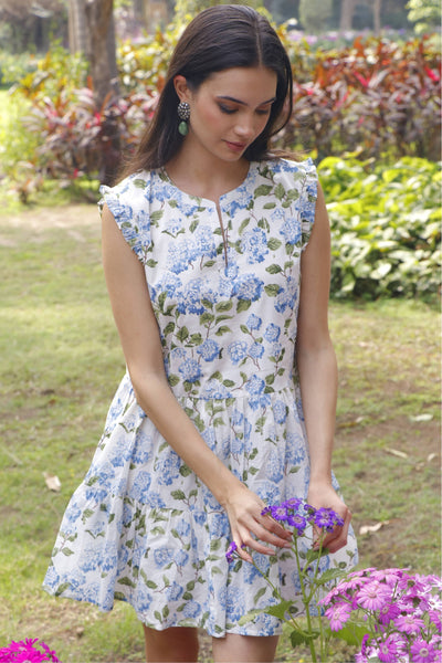 Blue Hydrangea Dress